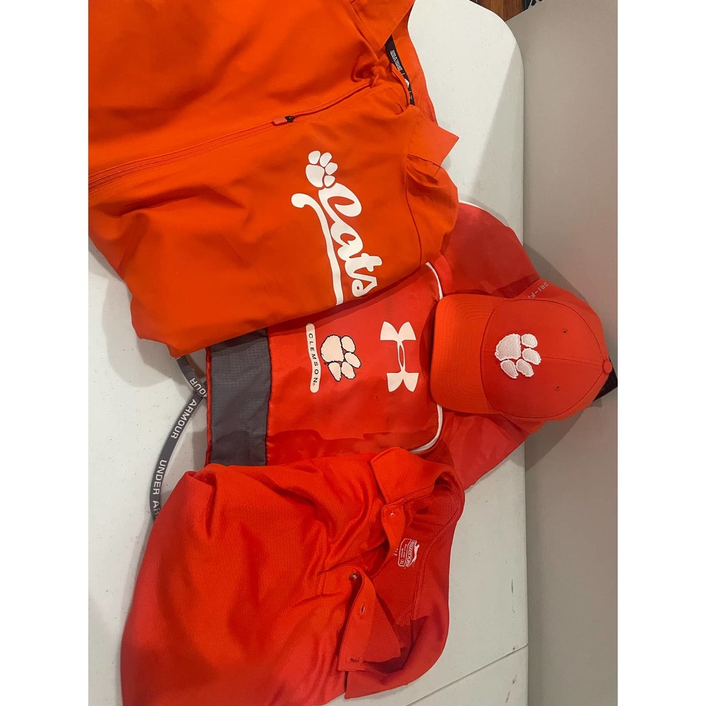 Clemson Bundle 4 Pc Orange Tigers NCAA Hat Bag Polo Pullover